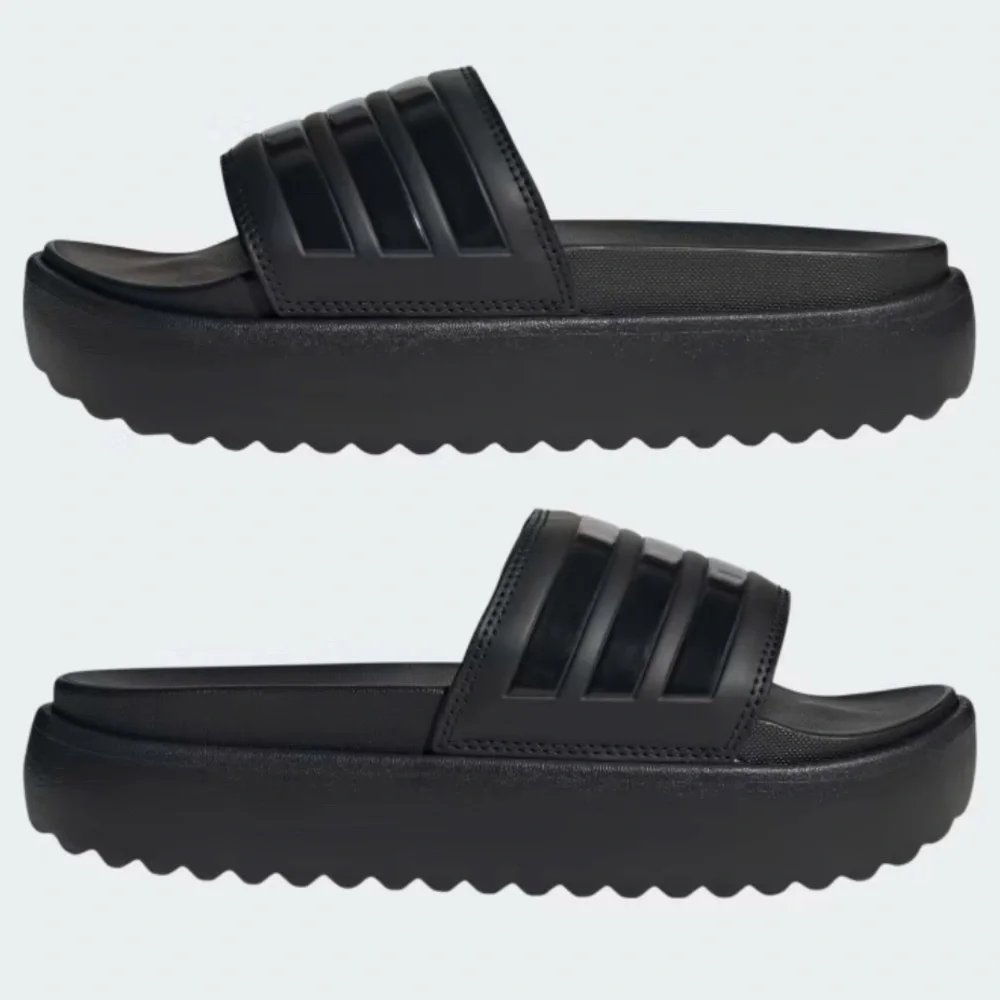Adidas Women's Black Slide Sandals - Picture 2 of 6